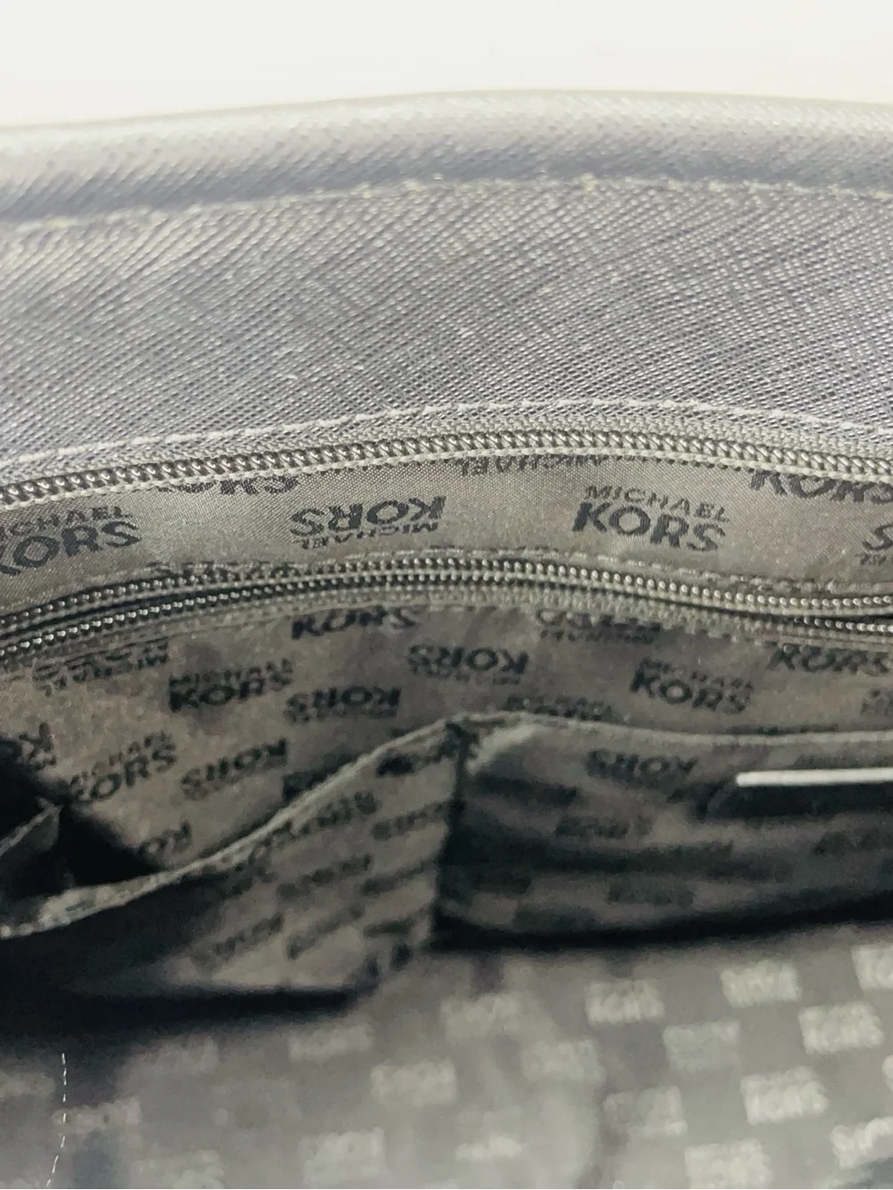 Michael Kors | Black Saffiano Leather Tote  with Gold MK Logo Charm